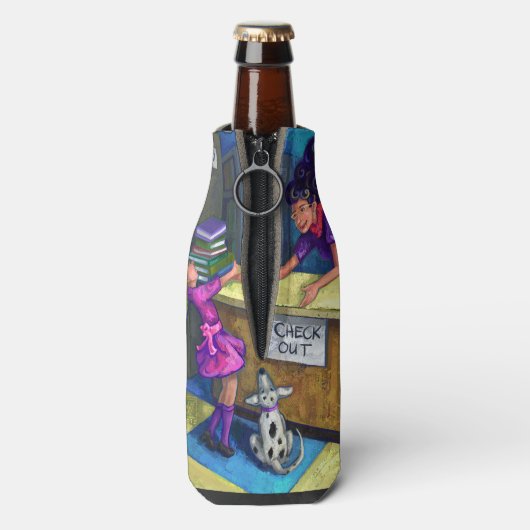 Library Check Out Artwork Flesjeskoeler (Fles Achterkant)