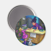 Library Check Out Artwork Magneet (Voorkant / Achterkant)