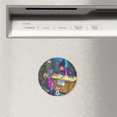 Library Check Out Artwork Magneet (Insitu (Vaatwasser))