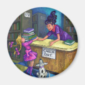 Library Check Out Artwork Magneet (Voorkant)