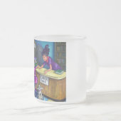 Library Check Out Artwork Matglas Koffiemok (Voorkant rechts)