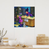 Library Check Out Artwork Poster (Keuken)