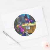 Library Check Out Artwork Ronde Sticker (Envelop)