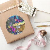 Library Check Out Artwork Ronde Sticker (Geschenken)