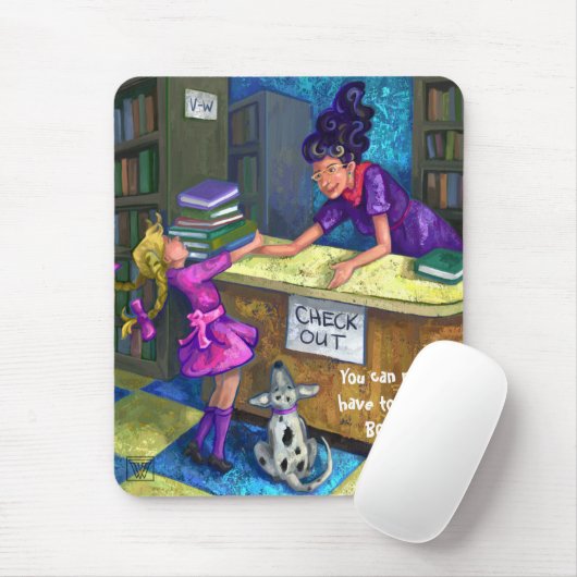 Library Check Out Mousepad Muismat (Met muis)