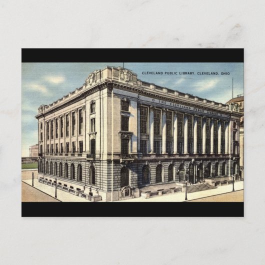 Library, Cleveland, Ohio c1934 Briefkaart (Voorkant)
