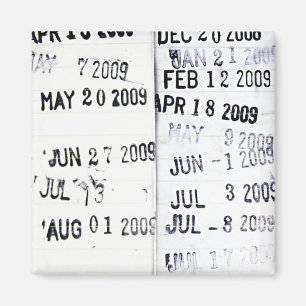 Library Date Stamp Magnet