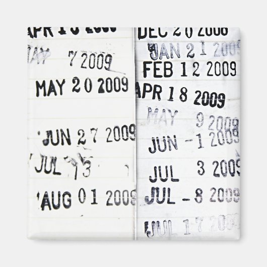 Library Date Stamp Magnet (Voorkant)
