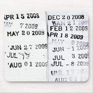 Library Date Stamp Mousepad Muismat