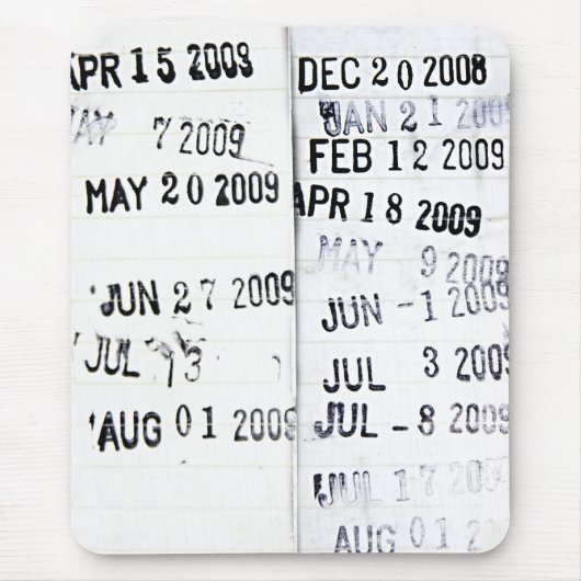 Library Date Stamp Mousepad Muismat (Voorkant)