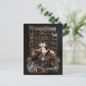 Library Dragon Briefkaart (Staand voorkant)