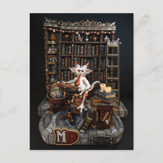 Library Dragon Briefkaart (Voorkant)