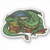 Library Dragon Sticker (Voorkant)