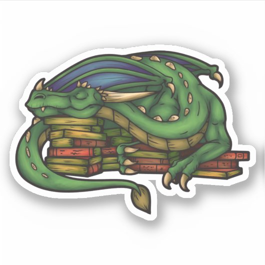 Library Dragon Sticker (Voorkant)