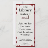 Library Events Rackcard (Voorkant)