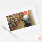 Library Gnome I Rechthoekige Sticker (Envelop)