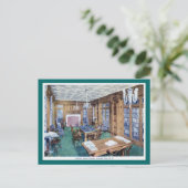 Library, Hotel Dennis, Atlantic City 1926  Briefkaart (Staand voorkant)