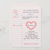 Library Kaart bruiloft uitnodiging (Voorkant / Achterkant)