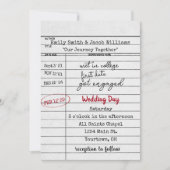 Library Kaart bruiloft uitnodiging (Voorkant)