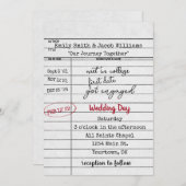 Library Kaart bruiloft uitnodiging (Voorkant / Achterkant)