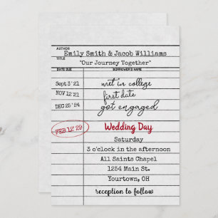 Library Kaart bruiloft uitnodiging