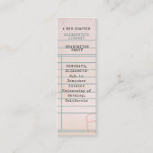  Library Kaart Custom Afstuderen Bladwijzer Mini Visitekaartje (Voorkant)