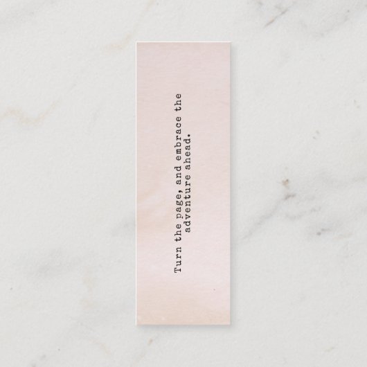  Library Kaart Custom Afstuderen Bladwijzer Mini Visitekaartje (Achterkant)