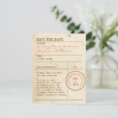 Library Kaart De datum opslaan (Staand voorkant)