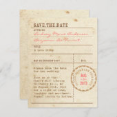 Library Kaart De datum opslaan (Voorkant / Achterkant)