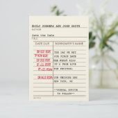  Library Kaart De datum opslaan (Staand voorkant)