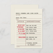  Library Kaart De datum opslaan (Voorkant / Achterkant)