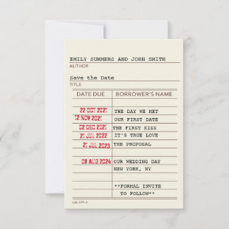 Library Kaart De datum opslaan