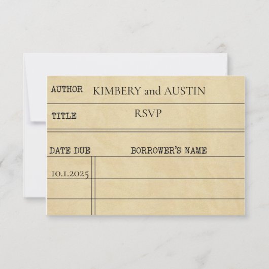 Library Kaart | Kaart RSVP-respons (Voorkant)