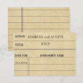 Library Kaart | Kaart RSVP-respons (Voorkant / Achterkant)