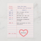Library Kaart Save the Date Briefkaart (Voorkant)