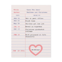 Library Kaart Save the Date Briefkaart