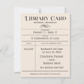 Library Kaart Wedding Sla de datum op (Voorkant)