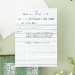 Library Kaart Wedding Sla de datum op<br><div class="desc">Bibliotheek Kaart Type Bruiloft Bewaar de datum - Leg de nostalgie van een vervlogen tijdperk vast met onze Bibliotheek Kaart Type Bruiloft Bewaar de datumkaart. Ontworpen om te lijken op een klassieke bibliotheekkaart, zal deze unieke en charmante save the date de perfecte toon voor uw bruiloft zetten. Personaliseer het met...</div>