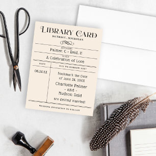 Library Kaart Wedding Sla de datum op