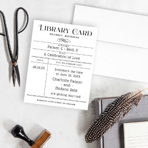Library Kaart Wedding Sla de datum op