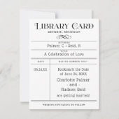  Library Kaart Wedding Sla de datum op (Voorkant)