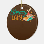 Library Lady Librarian Reader Bookish Bookworm Keramisch Ornament (Links)