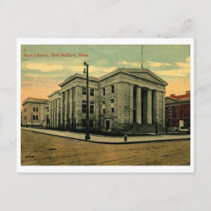 Library, New Bedford, MA 1912  Briefkaart