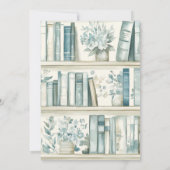 Library New Chapter Blue Boy Book Baby Shower Kaart (Achterkant)