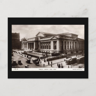 Library, New York City c1910  Briefkaart