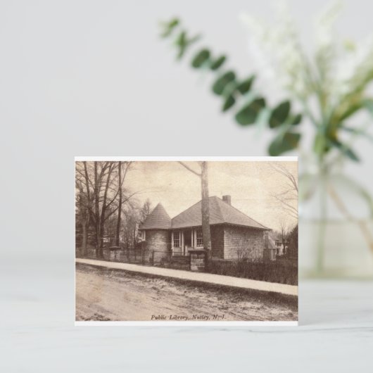 Library, Nutley, NJ 1913  Briefkaart (Staand voorkant)