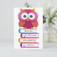 Library Owl met Book-Dankuwel-kaart