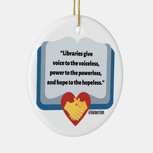 LIBRARY QUOTE CHRISTMAS ORNAMENT (Rechts)