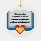 LIBRARY QUOTE CHRISTMAS ORNAMENT (Voorkant)