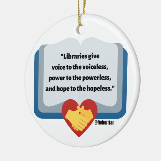 LIBRARY QUOTE CHRISTMAS ORNAMENT (Links)